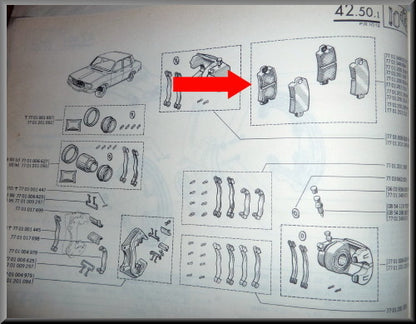 Remblokken Bendix – Renault 12 –  Renault 16 - Renault 5 - OEM 7701202954