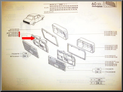 Achterlicht unit links – Renault 12 – OEM 7701020655
