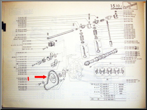 Distributieketting met 2 tandwielen – Renault 12 – OEM 0854626600