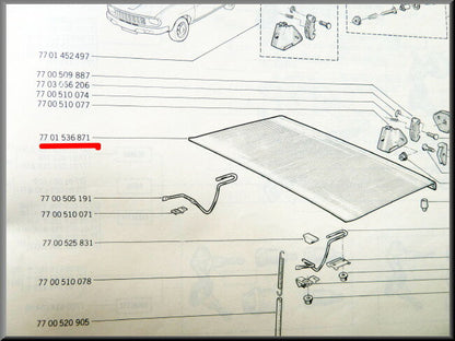 Achterklep (Gestraald) – Renault 12 – OEM 7701536871