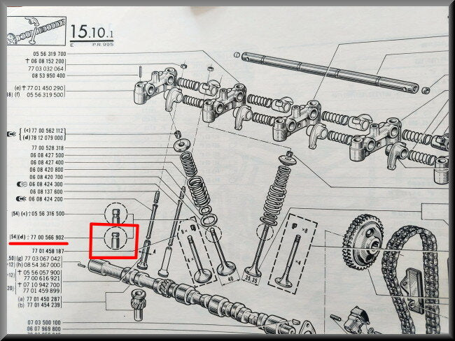 Inlet valve (40mm-110.7mm-8.02mm) R16 TS + TX.
