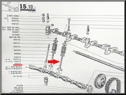 Soupape d'admission (35 mm, 102,9 mm, 8 mm) – Renault 16 TL, L – OEM 7701458189 / 0556043000