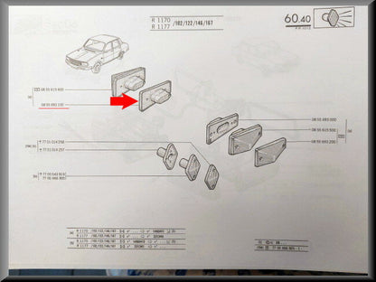 Butée d'angle de pare-chocs arrière droite – Renault 12 – Renault 16 - OEM 0855693100