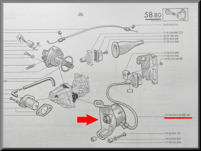 Elektronisch brein – Renault 12 – Renault 15 - Renault 17 - OEM 7700694395