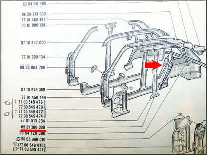 Plaque de fermeture arrière droite – Renault 16 – OEM 0991306300 – Occasion