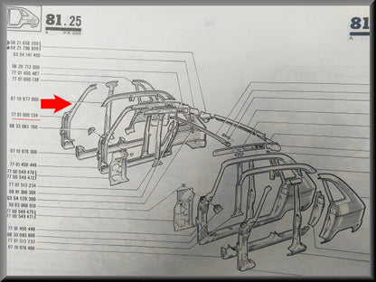 A-pillar right – Renault 16 – OEM 7701000134