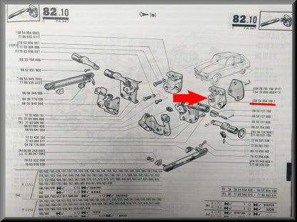 Slotvanger links (metaal) – Renault 16 – Lotus Europa - OEM 0854954100
