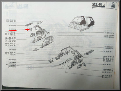 Partie de carrosserie aile arrière droite – Renault 6 – OEM 0821781700 – NOS