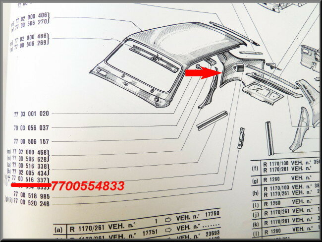 Achterscherm rechts – Renault 12 – OEM 7700554833A