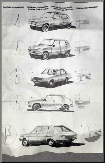 Zijbescherming carrosserie  – Renault 20 - Renault 30 – OEM 7701403779 – NOS