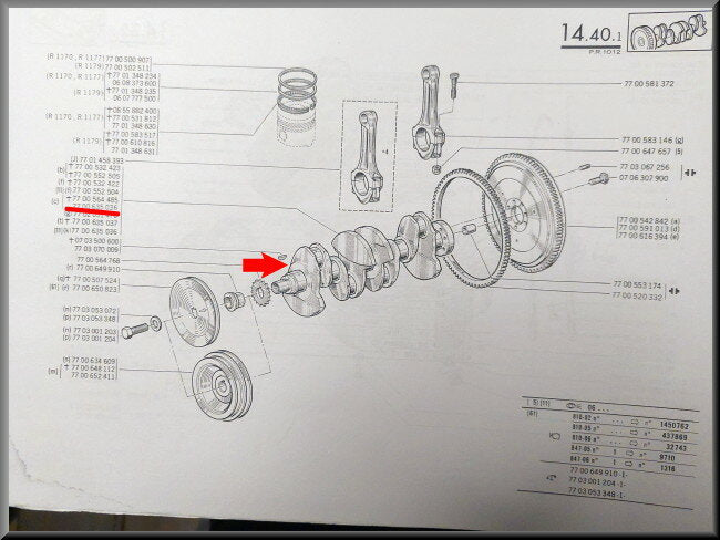Vilebrequin – Renault 12 – FEO 7700635036 – NOP