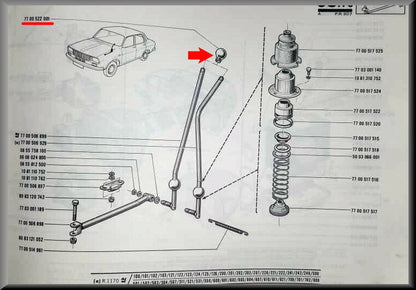 Bouton de levier de vitesse – Renault 12 – OEM 7700522001 – NOS