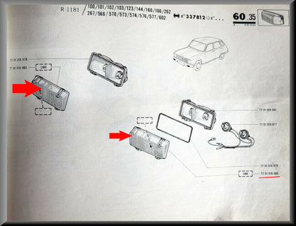Verre de clignotant (Cibie) – Renault 6 – OEM 7701016980 – NOS