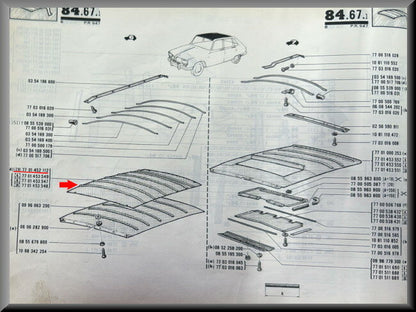 Headlining – Renault 16 – OEM 7701452112 – NOS