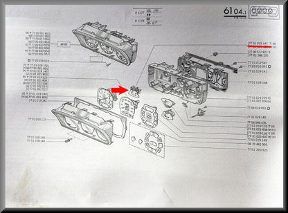 Jauge de température – Renault 12 – OEM 7701019147