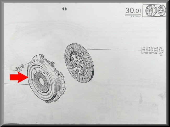 Drukgroep 170 mm – Renault 12 – OEM 7700521783