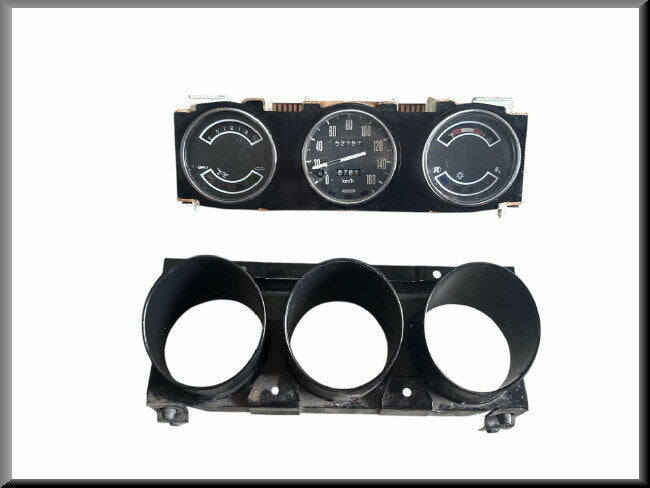 Dashboard klok met frame  – Renault 12 – OEM 7700631075 / 7700631076 – Used