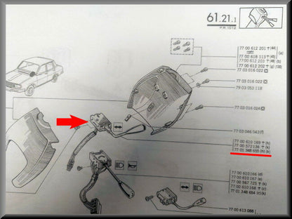 Clignotant – Renault 12 – OEM 7701348655 – NOS