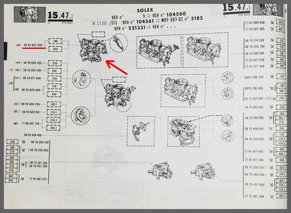 Carburettor Solex – Renault 16 – OEM 0855823200 – NOS