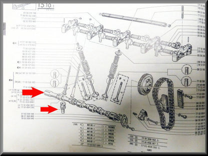 Nokkenas met ontstekingstandwiel  – Renault 16 – OEM 7701450287 – NOS