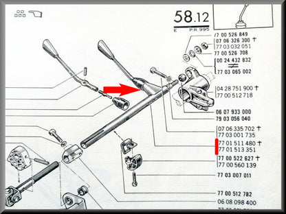 Levier de vitesse – Renault 16 – OEM 7701511400 – Occasion