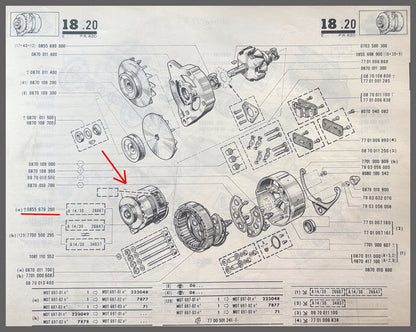 Dynamo – Renault 16 – Lotus Europa – OEM 088679200 – NOS