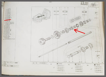 Lager automaat versnellingsbak  – Renault 20 - Renault 30 – OEM 7703090046 – NOS