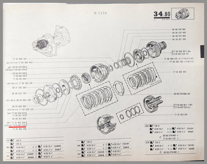 Koppelingsset automaatbak – Renault 16 – OEM 7701457135 – NOS