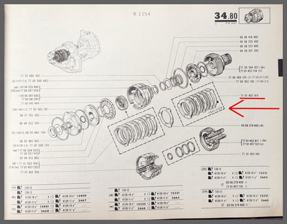 Koppelingsset automaatbak – Renault 16 – OEM 7701452915 – NOS