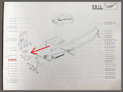 Uitlaat-vlampijpje – Renault 16 – OEM 1108113901