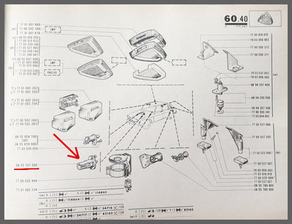 Dashboardkastje verlichting schakelaar – Renault 16 – OEM 0855707000 – NOS