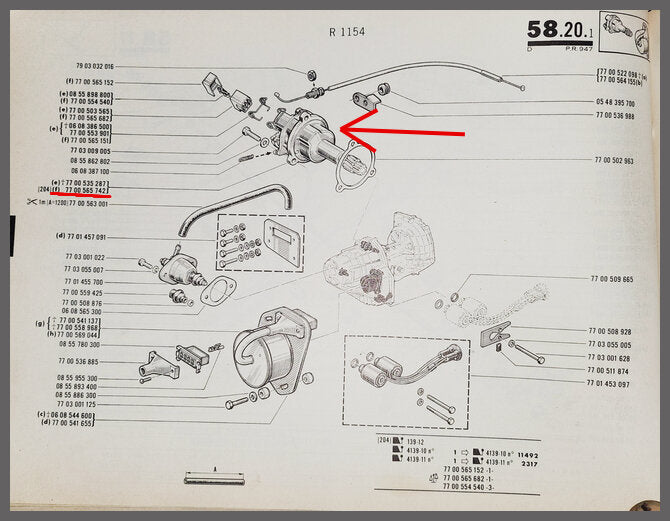 Régulateur boîte automatique – Renault 16 – Renault 12 - OEM 7700565742 – NOS