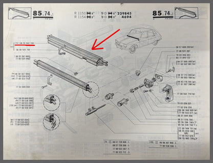 Kachelradiateur – Renault 16 – OEM 0855942100 – NOS