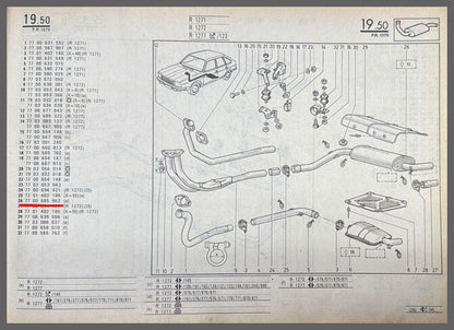 Uitlaat demper – Renault 20 – Renault 30 - OEM 7700685962 – NOS