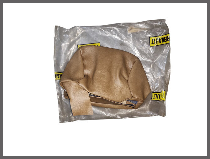 Hoofdsteun hoes (beige skai) – Renault 20 – Renault 30 - OEM 7701401900 – NOS
