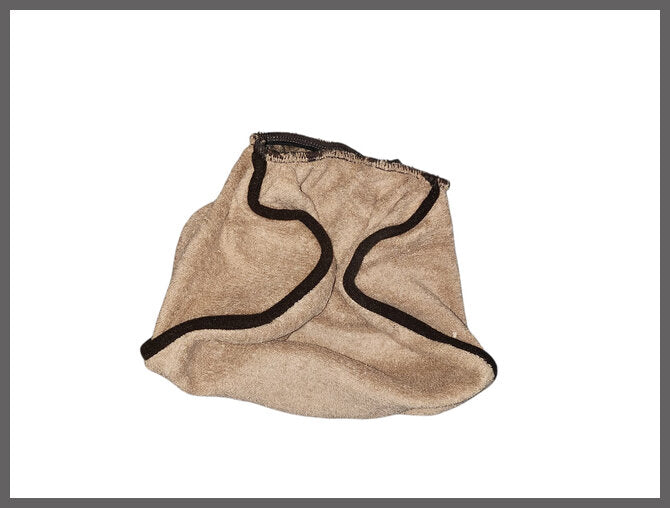 Headrest cover (beige fabric brown edges) – Renault various – OEM 7701402123 – NOS