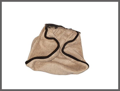 Headrest cover (beige fabric brown edges) – Renault various – OEM 7701402123 – NOS