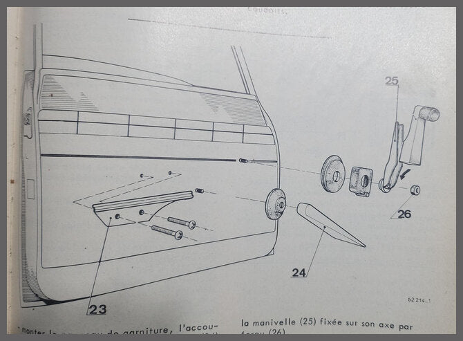 Fixation lève-vitre – Renault 16 (1150-1151) – OEM 252525 – NOS