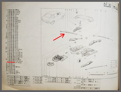 Ventilatie kabel – Renault 20 – Renault 30 - OEM 7700634556
