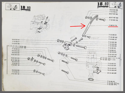 Dynamo spanbeugel – Renault 16 TS, TX – OEM 7700511772 – NOS