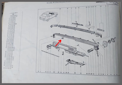 Pince de tableau de bord – Renault 16 – OEM 7701008091 – NOS