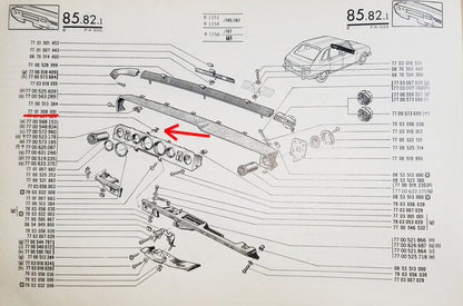 Pince de tableau de bord – Renault 16 – OEM 7701008091 – NOS