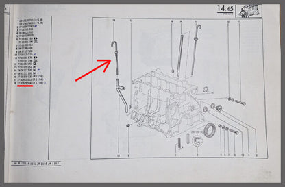Jauge à huile R16 TS et TX – Renault 16 – OEM 7700629504 – NOS