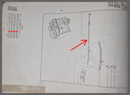 Oliepeilstok – Renault 5 – OEM 7700668336 – NOS