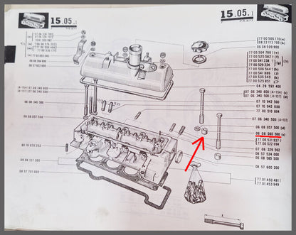 Spacer head bolt – Renault 16 – OEM 0608565500