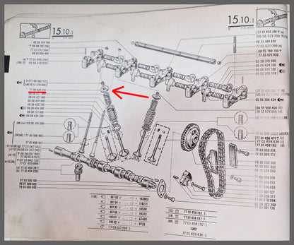 Coupelle de soupape pour double ressort - Renault 16 TS-TX - Renault 12 Gordini - Renault 17 Gordini – OEM 7700528318