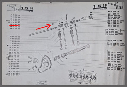 Retaining spring rocker arm – Renault 12 – OEM 0602982900