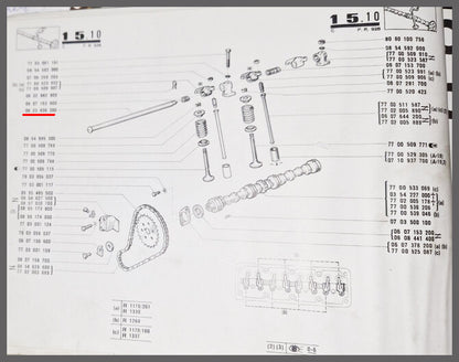 Arbre de culbuteurs – Renault 12 – OEM 0823936200