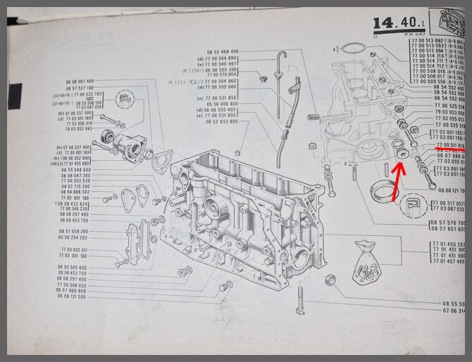 Bouchon canalisation d'huile – Renault 16 – OEM 7700511816