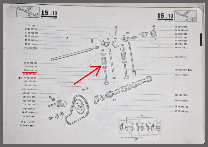 Valve spring – Renault 12 – OEM 7700509770